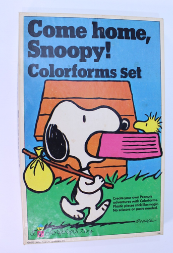 VTG Colorforms Come Home Snoopy Set 1972 Kids Toy Stickers Peanuts Charlie Brown - Picture 6 of 12