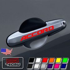 4x Red Door Handle Decal Stickers For Accord Si Turbo Type S R Jdm