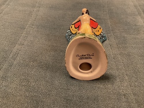 Carlton Ware Yellow Butterfly Girl Art Deco Style Wings 7.5 cm High - Picture 5 of 5