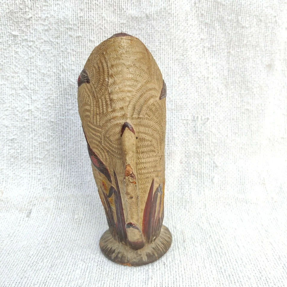 Vintage Paperelle Stagno Vista Goffrato Gomma Flower Vase Arpico No 10 Ceylon - Bild 3 von 4