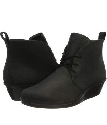 Ecco Womens Boots Skyler Chukka Booties Stone Oil Nubuck Black Ankle Boot Sz 11