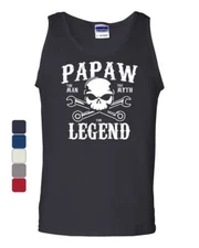 Papaw The Man The Myth The Legend Tank Top Grandpa Father's Day Sleeveless