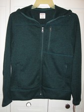 Men's Merona Fleece Full Zip Jacket With Hood Size Small