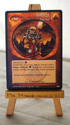 Magi Nation Duel - SINDER - Cald Magi - Base Unlimited * Armored Fire Wizard 