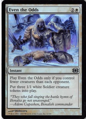 Even the Odds *FOIL Uncommon* Magic MtG x1 Future Sight SP