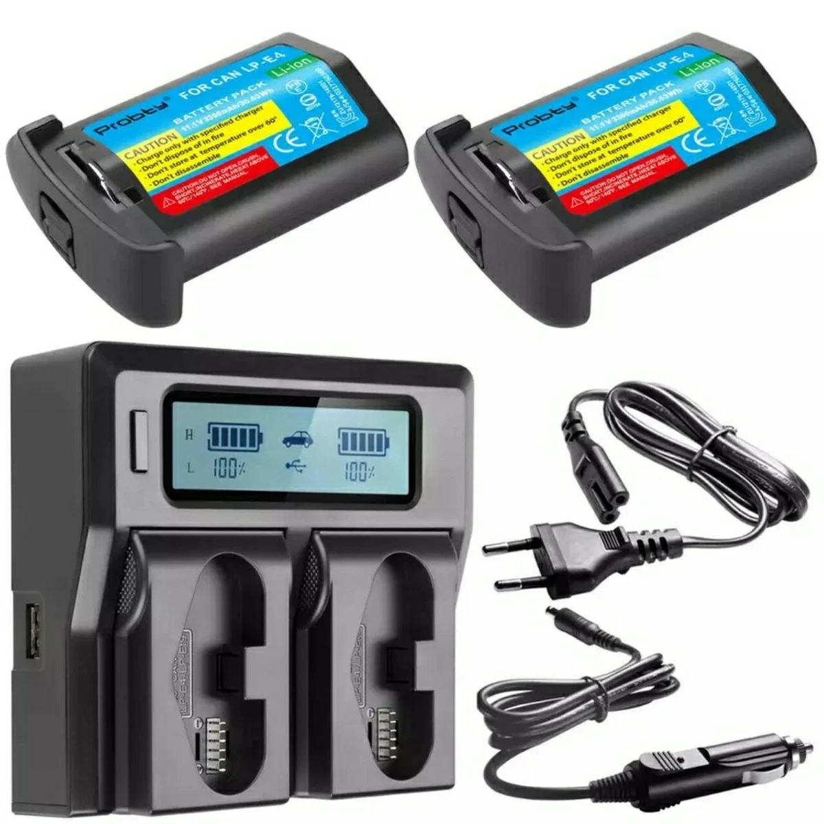 Battery LP-E19 / LP-E4N/E4 3300mAh+Charger for Canon EOS 1DX / 1D