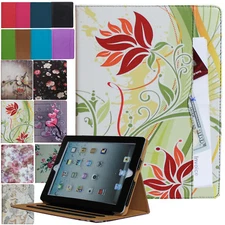  iPad 2/3/4 2nd 3rd 4th Generation Leather Smart Case Cover Stand Wallet Pocket