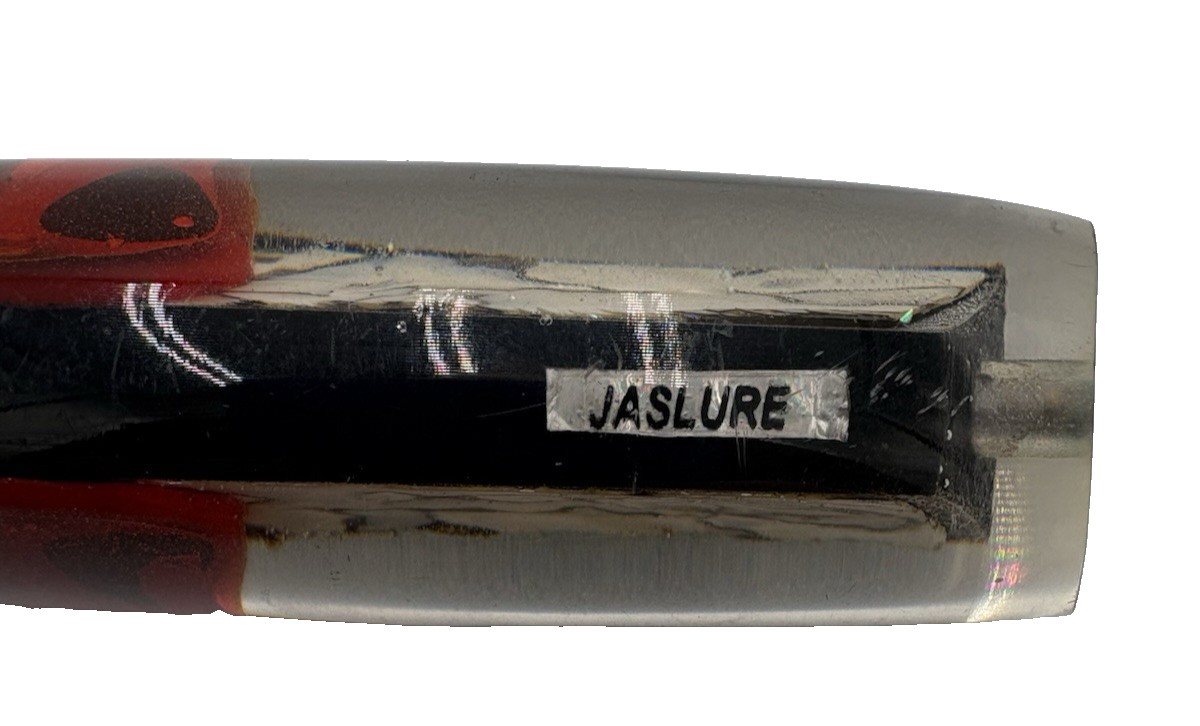 Vtg Fishing Marlin Tuna Lures Jigs Jaslure Big Game Orange Brown Red Eye 16" - Image 3