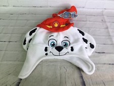 Paw Patrol MARSHALL Toddler Boys Fleeced Lined knit Beanie Hat Mittens Set