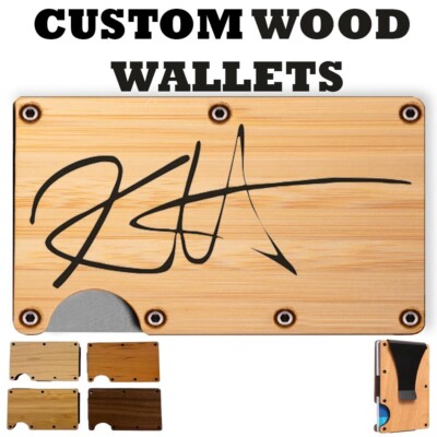 Kirk Lee Hammett - Laser Engraved Wood Slim Wallet