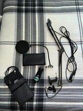 Audio-Technica AT2020 Mic  Audio-technica Stand  Jebra Headphones  pop Filter
