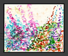 FLOWERS IN MY YARD "plain air" Original Watercolor ABSTRACT Painting SIGNED 2012