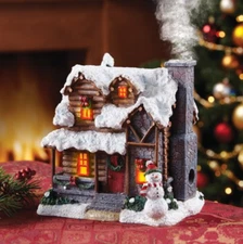 Smoking Country Christmas Cabin Incense Burner | Holiday | Decor | Winter