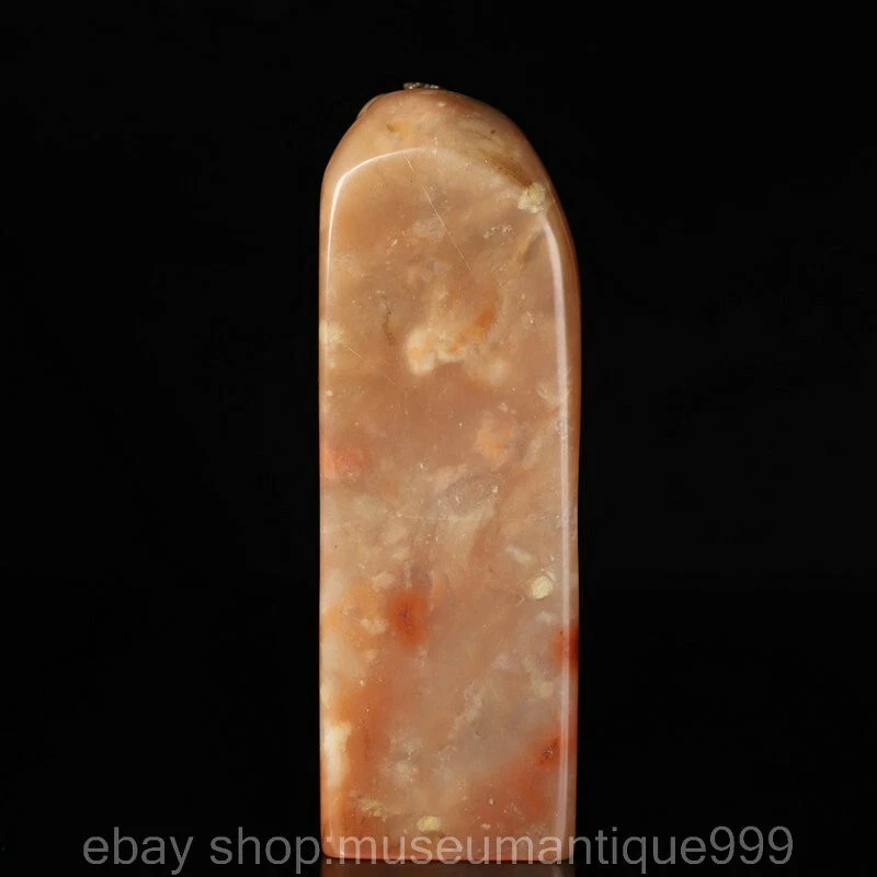 Figura de agua de montaña tallada piedra natural china Shoushan de 4,6" sello Foto 4 de 4