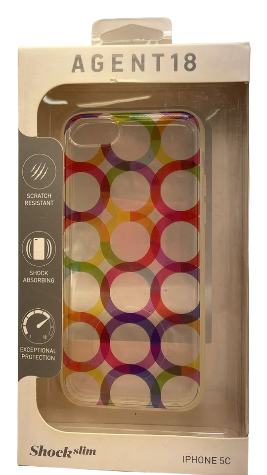 Agent18 Shock SLim Case for iphone 5c, Rainbow Circles - Image 4 of 4