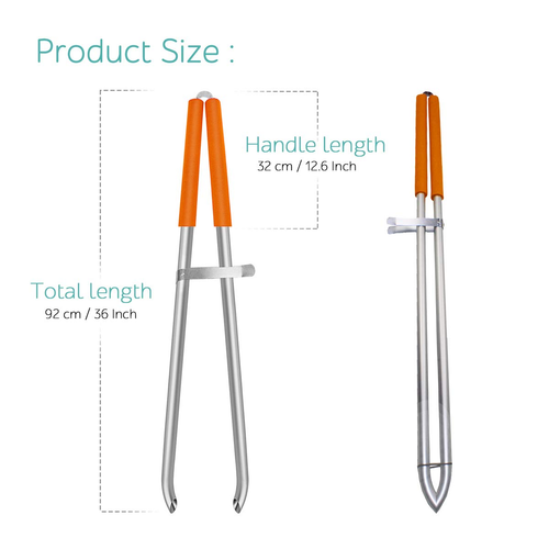 36" Long Trash Grabber, Lightweight Aluminium Litter Pick up Stick, Reacher Tool - Picture 7 of 12