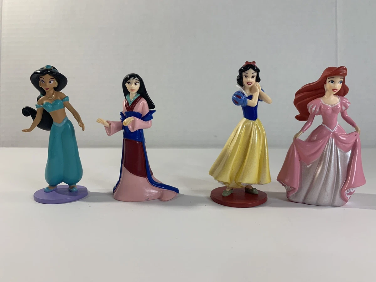 Disney Princess Figurines Lot Of 4 PVC Plastic - Jasmine Ariel