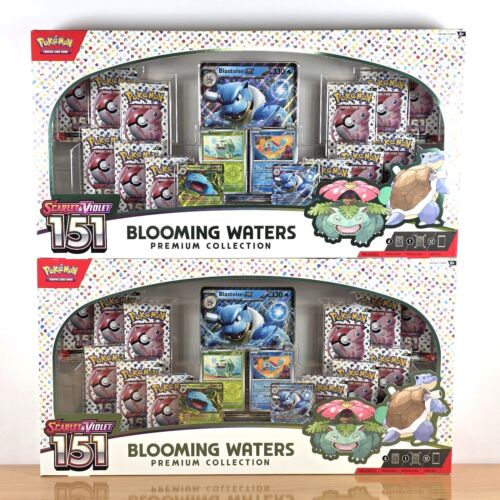 LOT OF 2 - Pokemon TCG Scarlet & Violet 151 Blooming Waters Premium Collection