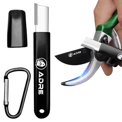 ADRE Garden Tool Sharpener for Pruners, Scissors, Knives & Shears for Gardening