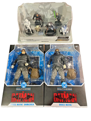 Star Wars- Lot of 3 -Mandalorian 6 figures set/DC-Multiverse (2) Action Figures