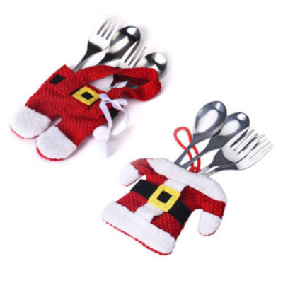 6pcs Santa Claus Xmas Cutlery Tableware Spoon Set Decor - Xmas Gift