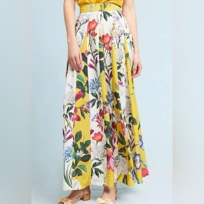 NEW Rococo Sand for Anthropologie | Aprile Floral Maxi Skirt Sz 6
