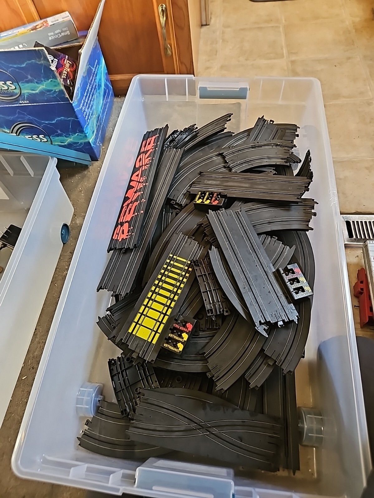 Huge Tyco Atlas Auroa Slot Car And Train Set Lot eBay