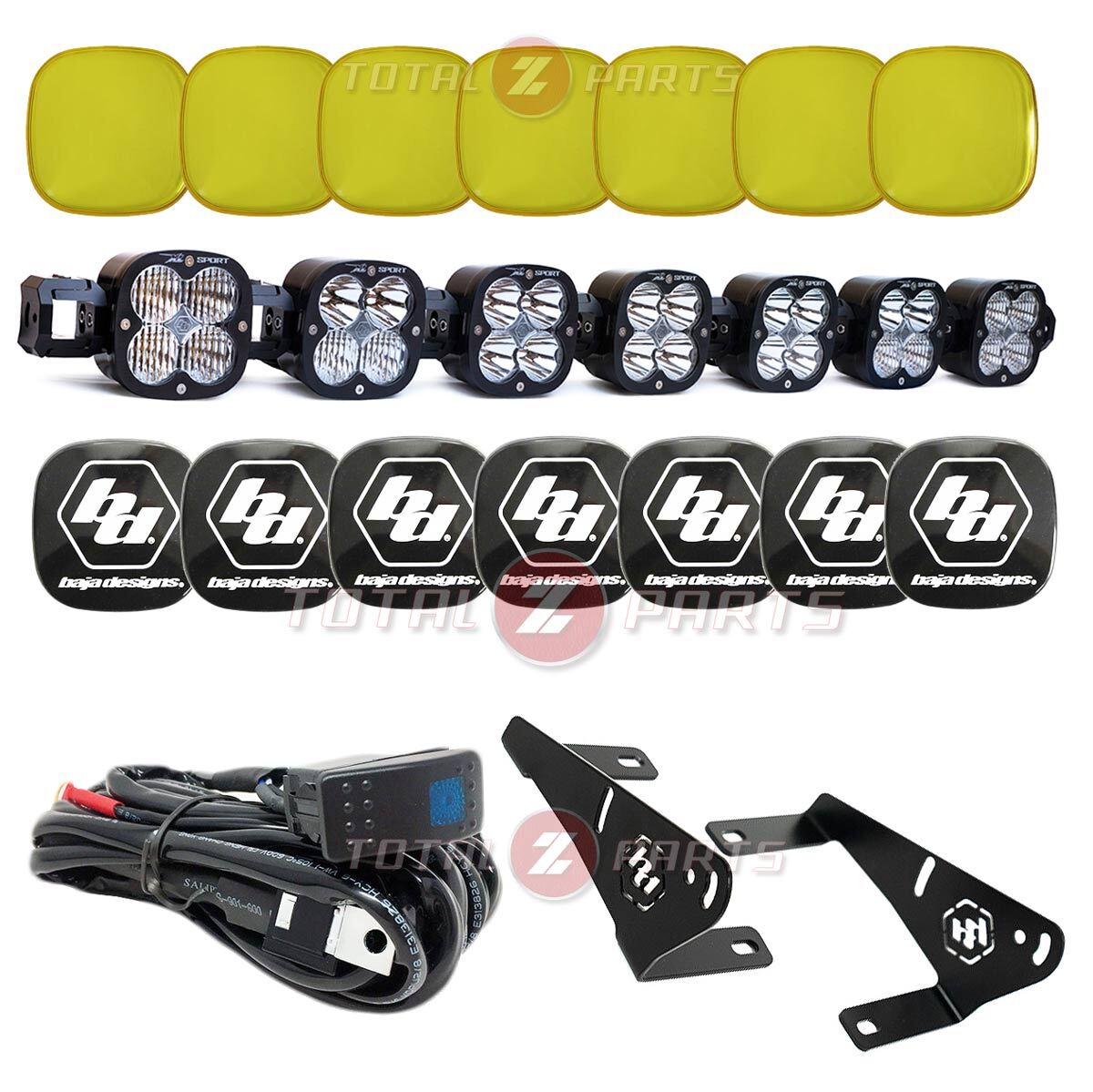 Baja Designs® 7 XL Linkable LED Light Bar + Amber, Black Covers