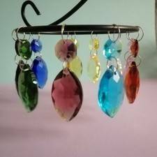 15Pcs Chandelier Drop Pendant 38mm Wedding Crystal Prisms Bead Hanging Part