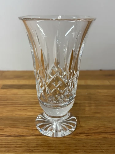 Vintage Waterford Crystal Lismore Flared Footed Flower Vase 5in New w/o Tags