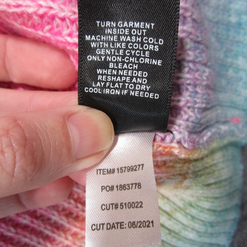 Torrid Long Cardigan Womens 2X Rainbow Ombre Open Front Duster Colorful Festival - Picture 11 of 11
