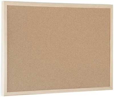 Bi-Office Kork Tafel Pinnwand Memo Board mit Holz Rahmen 40x30 cm Info Wand neu