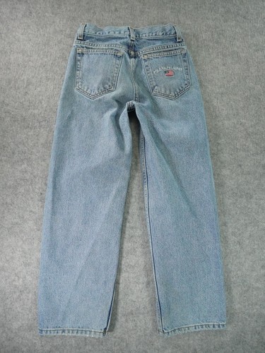 Vintage Polo Ralph Lauren Jeans Youth 8 Light Wash Spellout Flag Made In USA - Picture 11 of 12