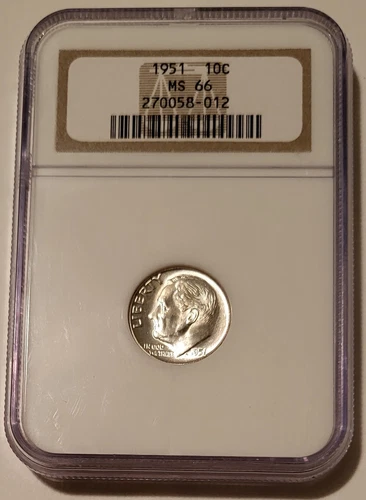 1951 Roosevelt Dime MS66 NGC