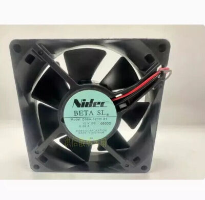 1pc D08A-12TH 01 DC12V 0.09A 2-wire Cooling Fan 80*25mm