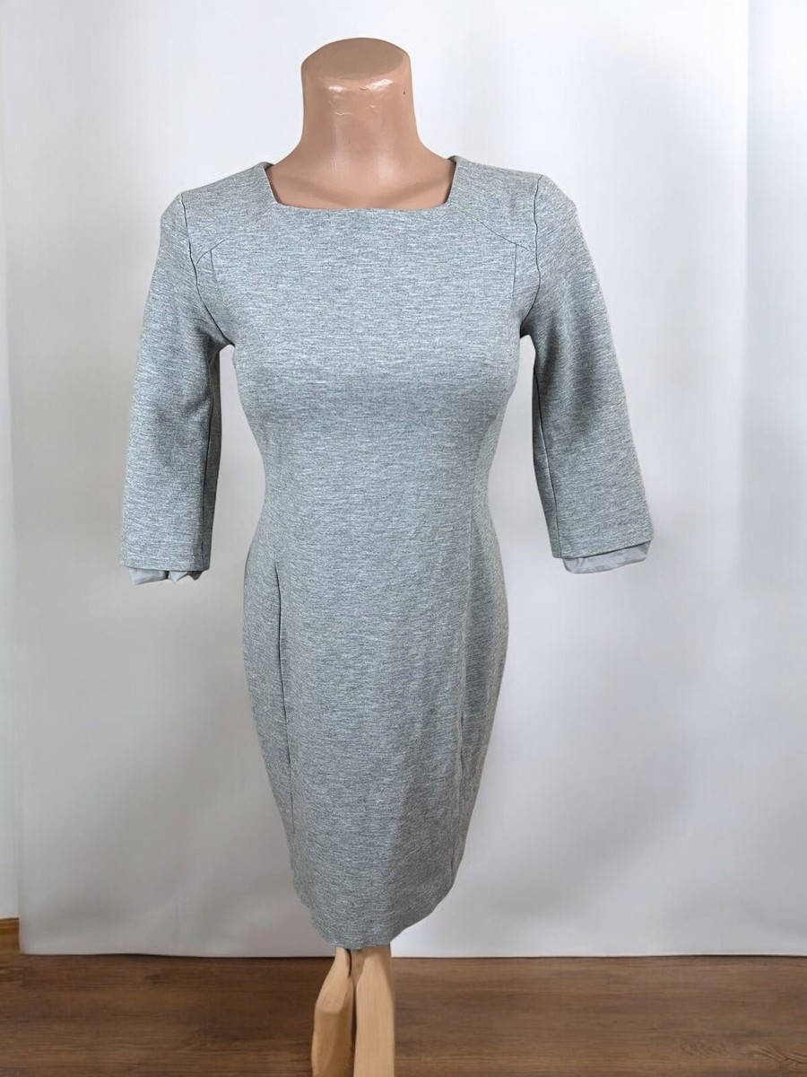 light grey pencil dress Tiger of Sweden gray long sleeve size small 36 non_outlet