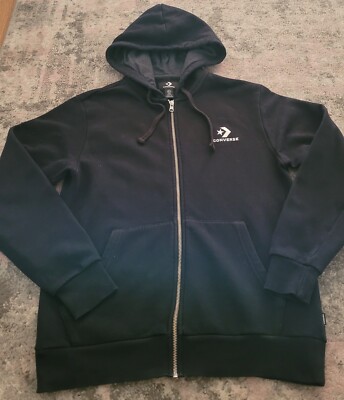 Converse Men's Star Chevron Embroidered Full Zip Hoodie Size XS