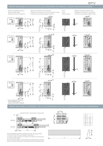 Modern Box PRO cierre suave cocina cajón caja sistema cajones corredores - Antracita - Imagen 8 de 15