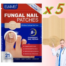 21 105Pcs Toenail Antiseptic Patch Long Lasting Breathable Fungal Nail Patche US