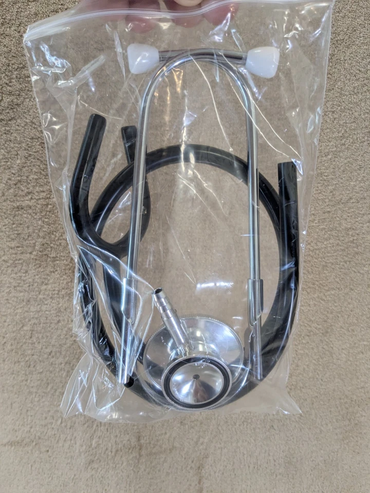 Lote de 5 Estetoscopios Doble Cabeza Estudiante Veterinario Medicina Enfermería Dynarex 7111 Foto 3 de 4