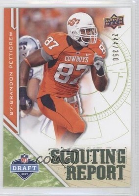 2009 Upper Deck Draft Edition Scouting Report Green /350 Brandon Pettigrew 2x3