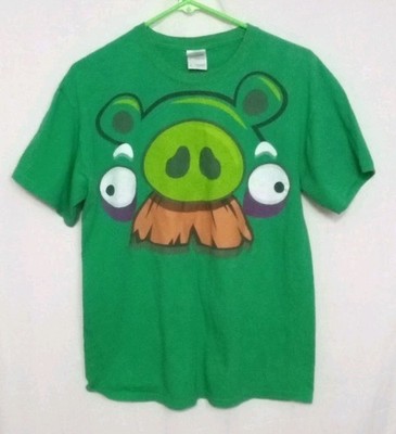2009 Rovio Angry Birds Game Foreman Pig Promo Tshirt (M) RARE