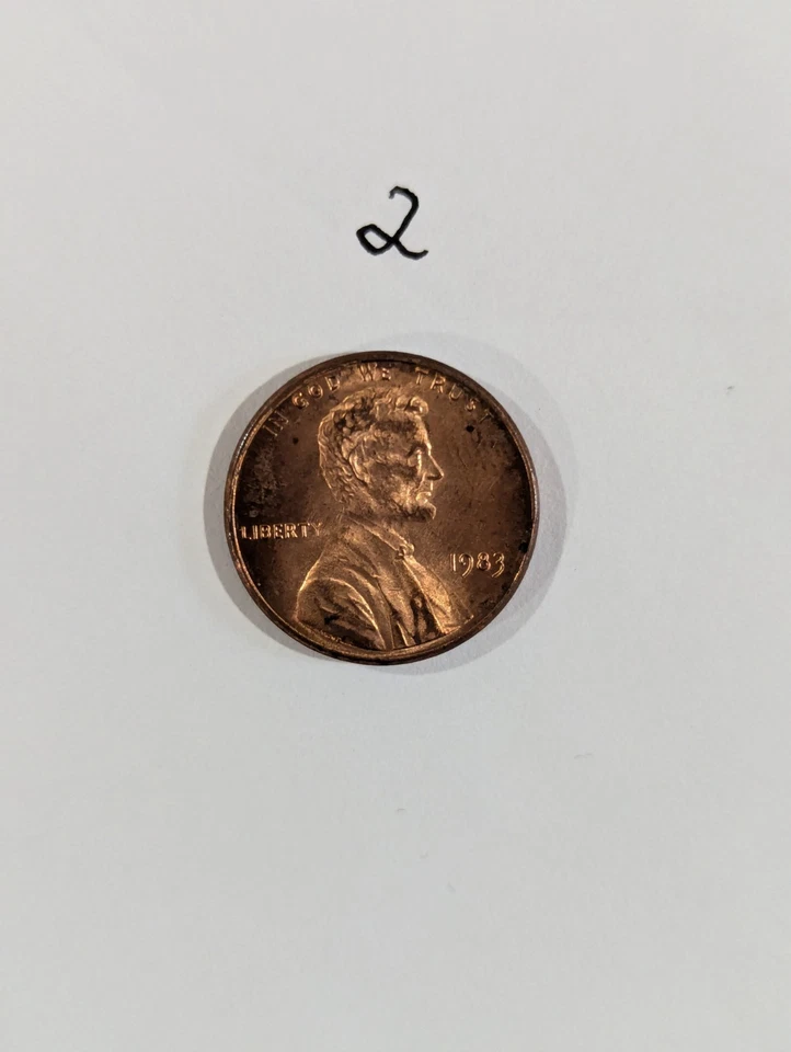 1983 US Penny Error Close AM Red Proof - Image 2 of 2