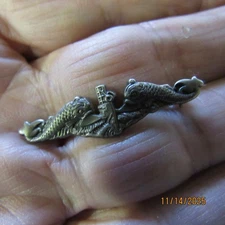 Vintage 1 1.4 inch US Navy Enlisted Submarine Dolphin Badge Balfour Sterling PB