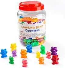 120 PCS Counting Bears Math Manipulatives (60 Large & 60 Small Bears in 12 Color