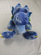 Aurora Blue Dragon Plush Stuffed Animal Soft Fantasy Creature Toy Gift 12