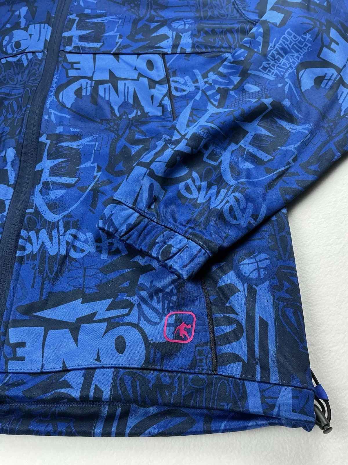 AND1 Men's Jumpshot Graffiti Full-Zip Hooded Jacket - product detail image 3