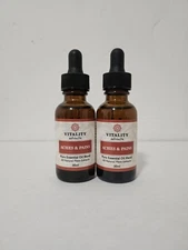 2x VITALITY Extracts - Aches & Pains Essential Oil 30ml Glass Bottle w/ Droppers