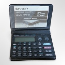 Vintage Sharp Electronic Organizer Memo Master Calculator EL-6061