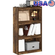 3-Tier Wood Storage Shelf Sturdy Unit Home Office Living Room Bedroom Garage New